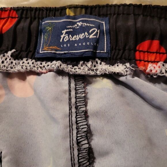 Forever 21 swimming trunks ,has cherry all over them, size medium. - Picture 3 of 6